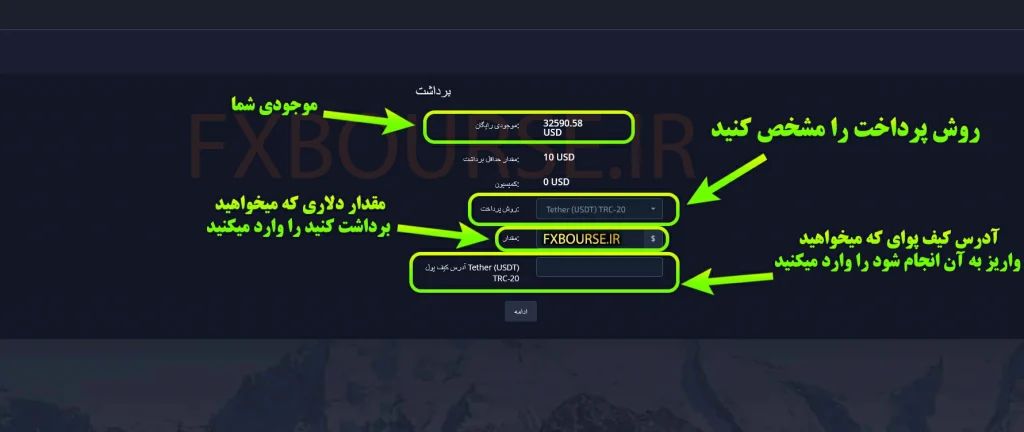 آموزش-برداشت سایت-پاکت-آپشن Pocket-Option fxbourse.ir pocketoption-fx.com